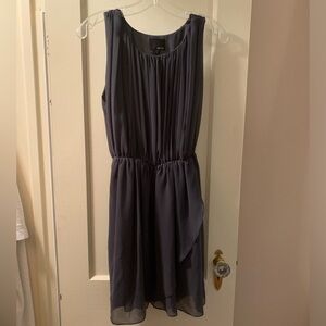 Greylin, size medium. Gray, sleeveless dress. Gathered at the waist
